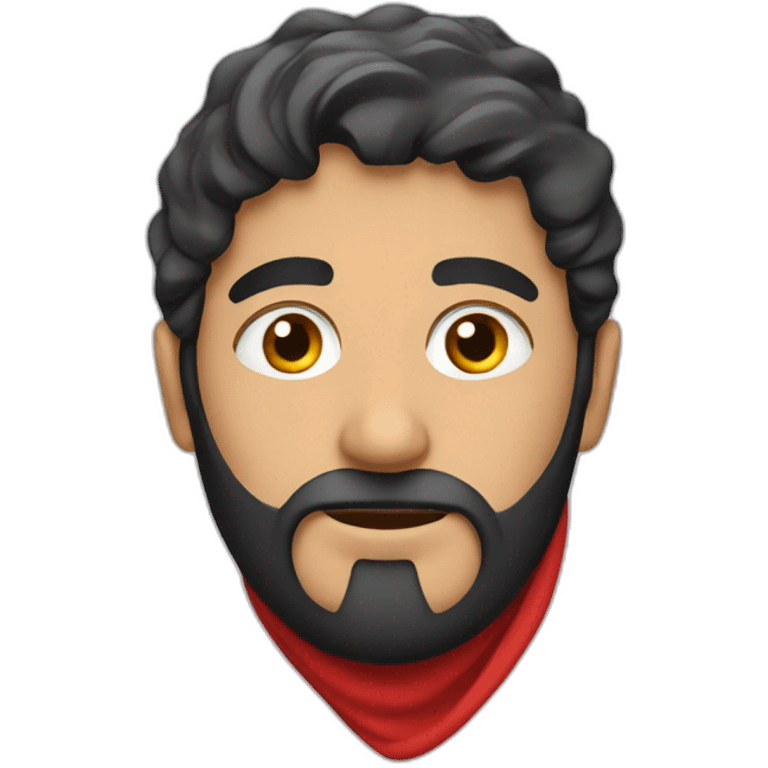 guy with face fully covered with red Arabic Shmagh emoji