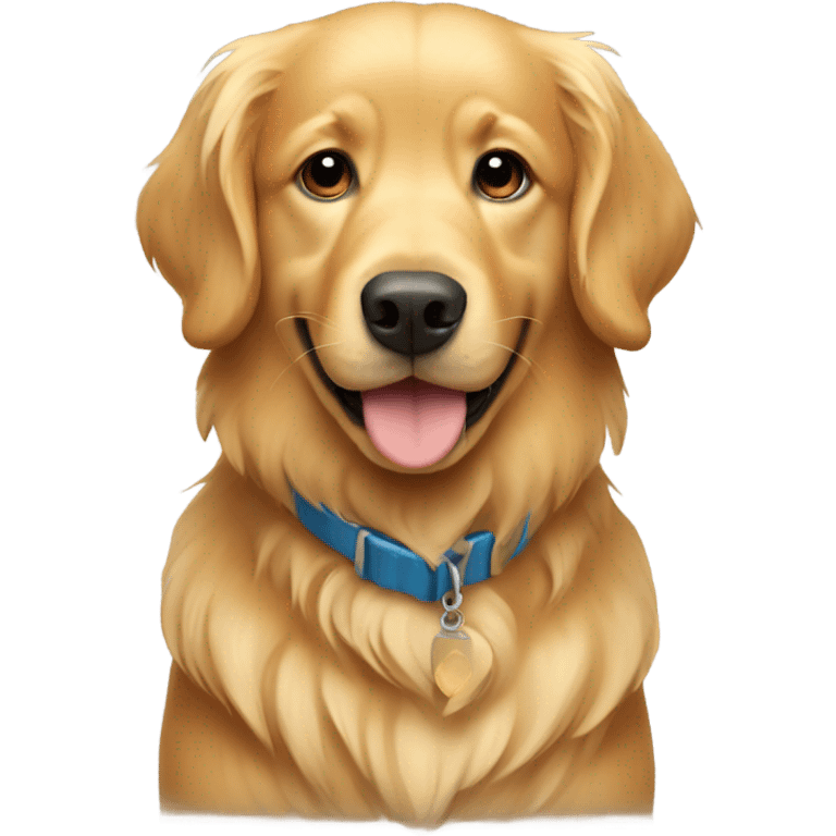 Golden retriever with sandy colored hair named Ricky  emoji