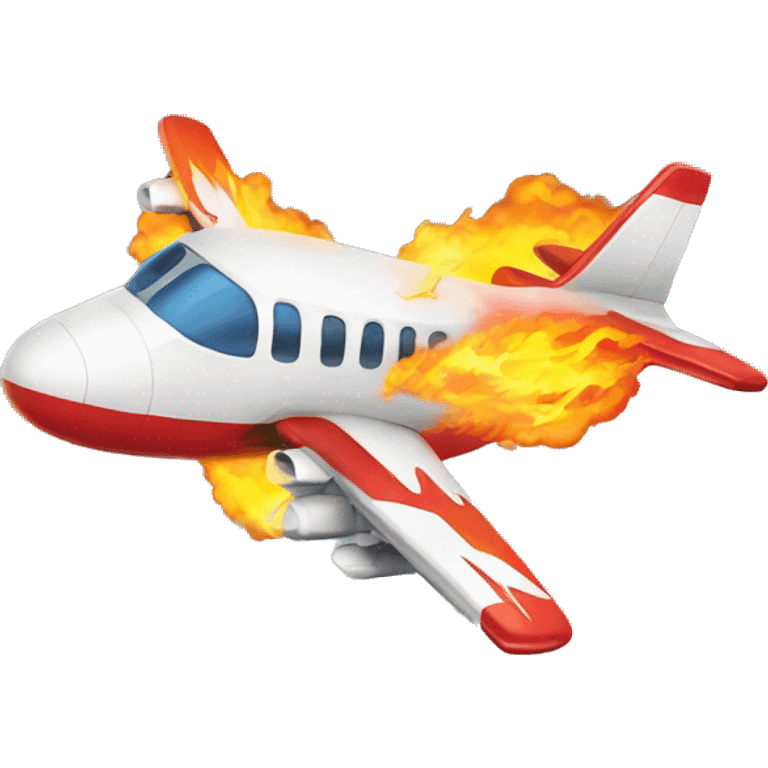 Plane with fire emoji