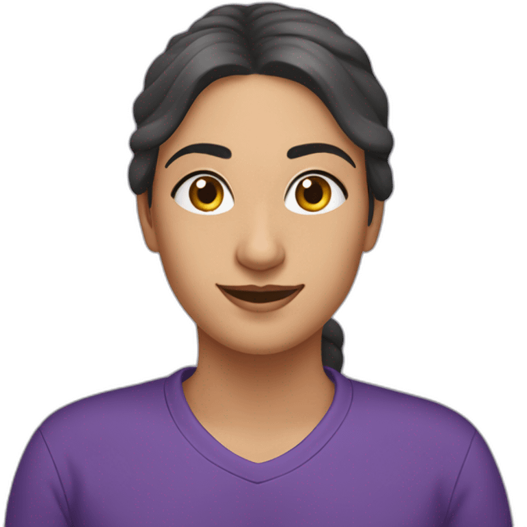 Armenian women in purple sweatshirt and congratulating someone emoji