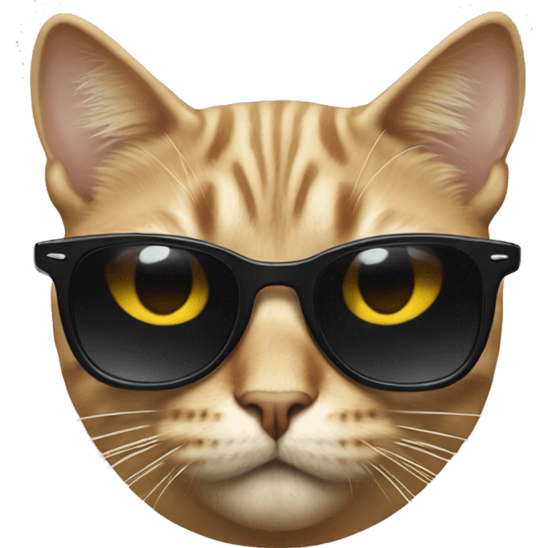 Cat with deal with it sunglasses emoji