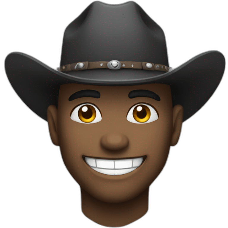 creepy smile cowboy emoji