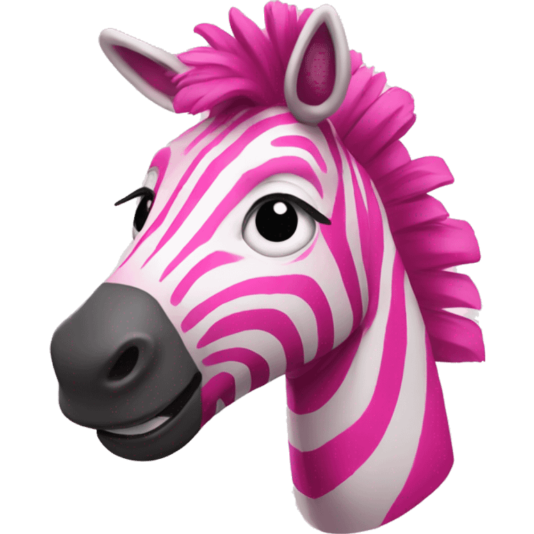 pink zebra smiling emoji