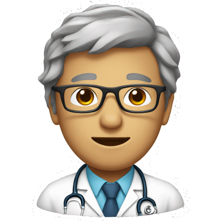 doctor, glasses emoji