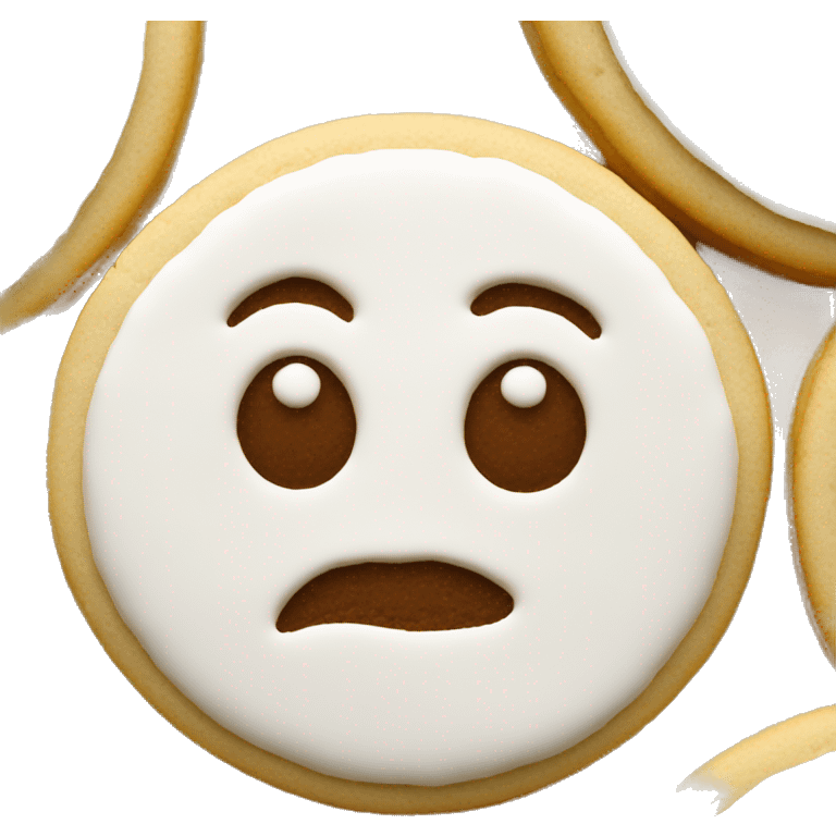 Sugar cookie with face emoji