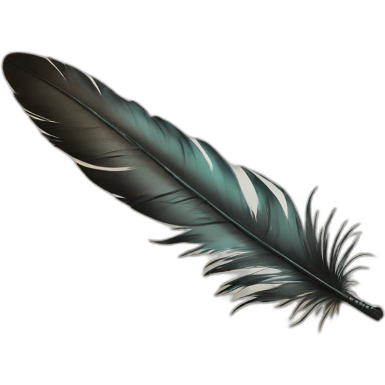 feather writing writes  on paper emoji