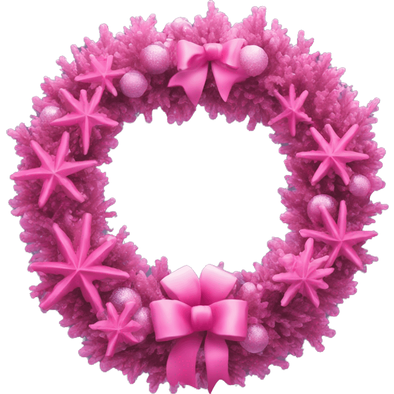 Pink Christmas reef emoji