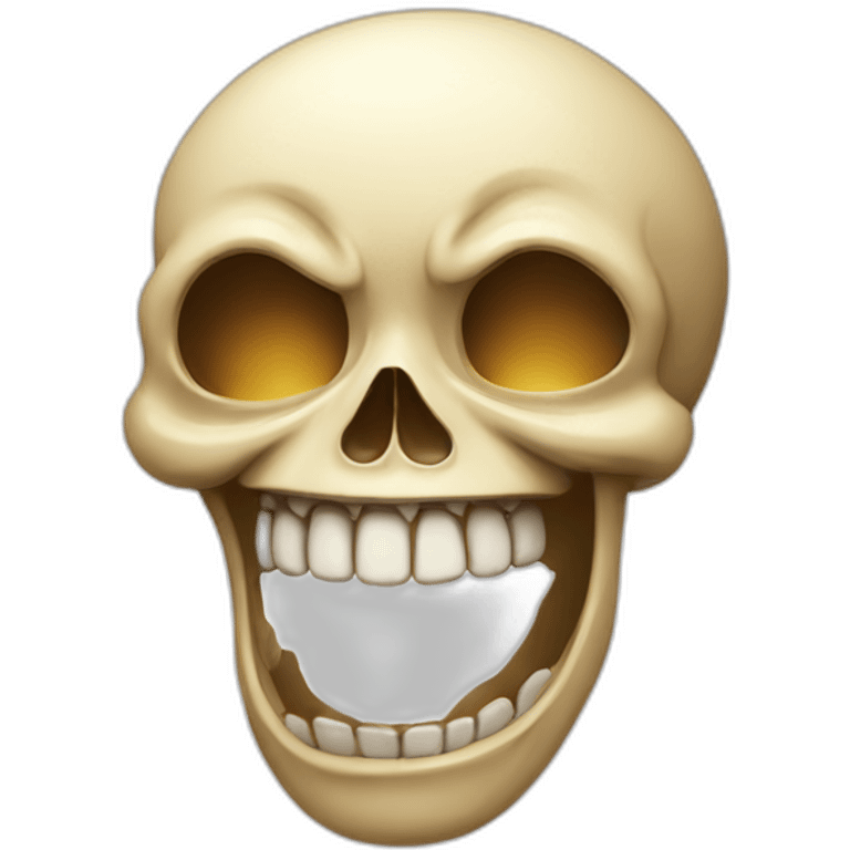 Skull laughing crying emoji