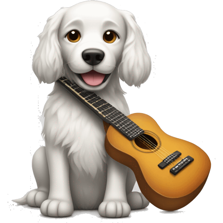 Dog with gitar emoji