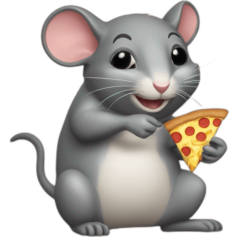 New York Subway rat eating pizza emoji