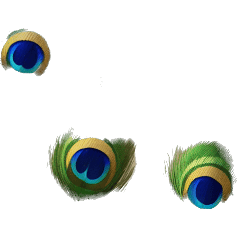 Peacock feather and lord Krishna emoji