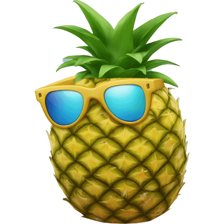 Pineapple wearing sunglasses  emoji