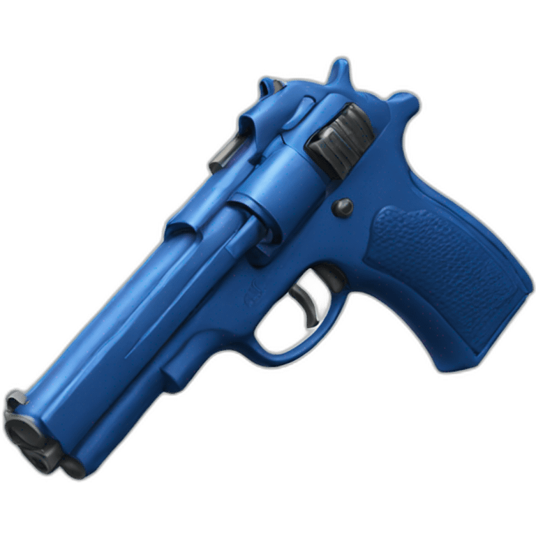 Blue pistol emoji