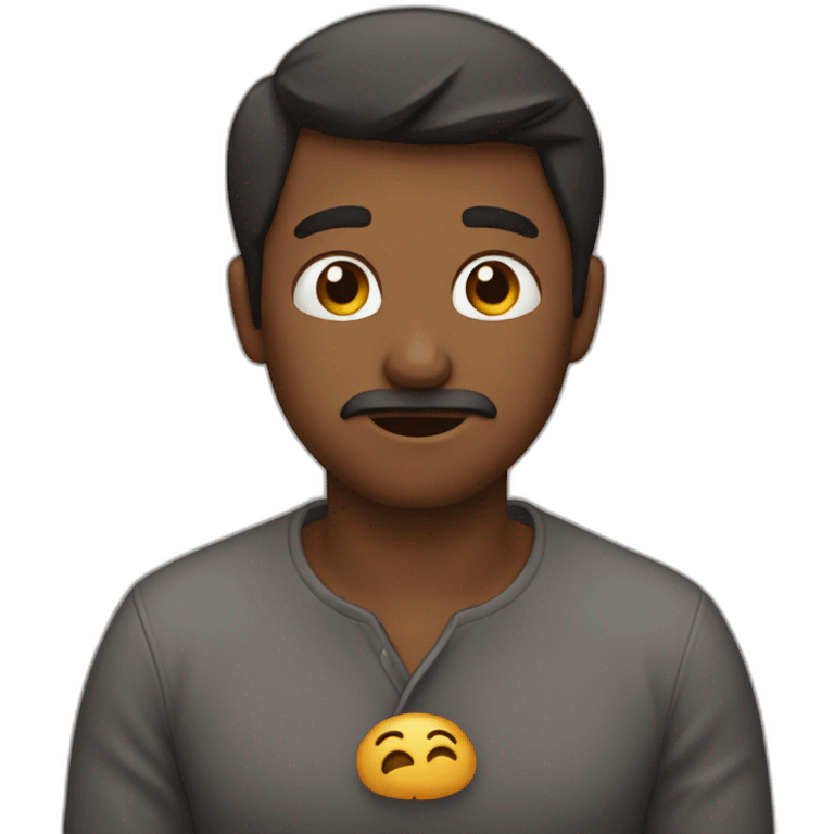 Man saying sorry while holding ears emoji