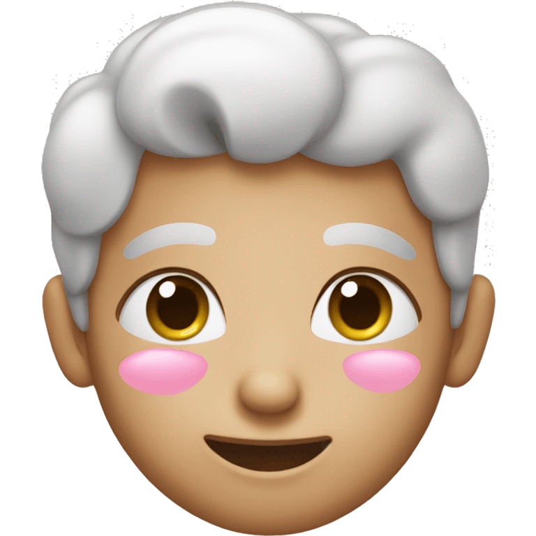 Emoji with pastel pink heart eyes emoji