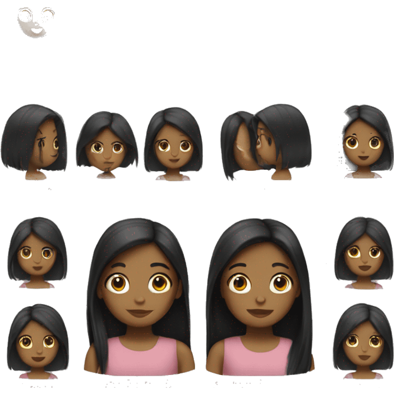 girl with straight black hair emoji