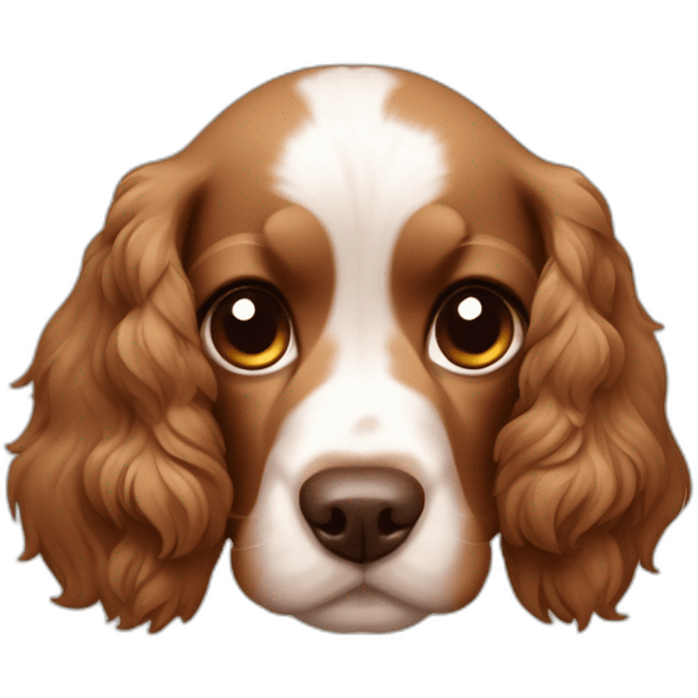 Cachorro Cocker spaniel marrom dormindo olhos fechados emoji