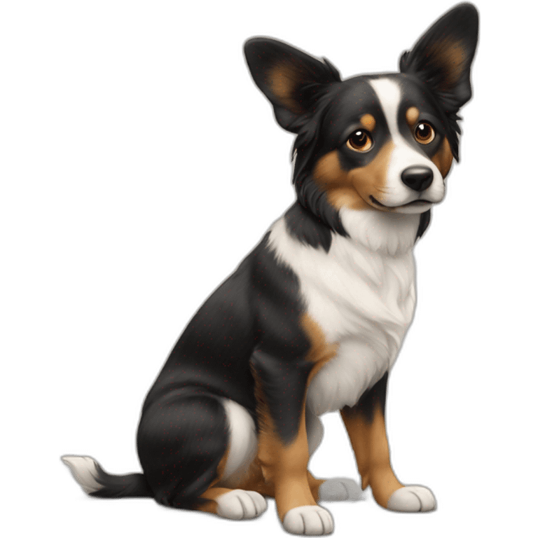 Un chien avec un nœud papillon emoji