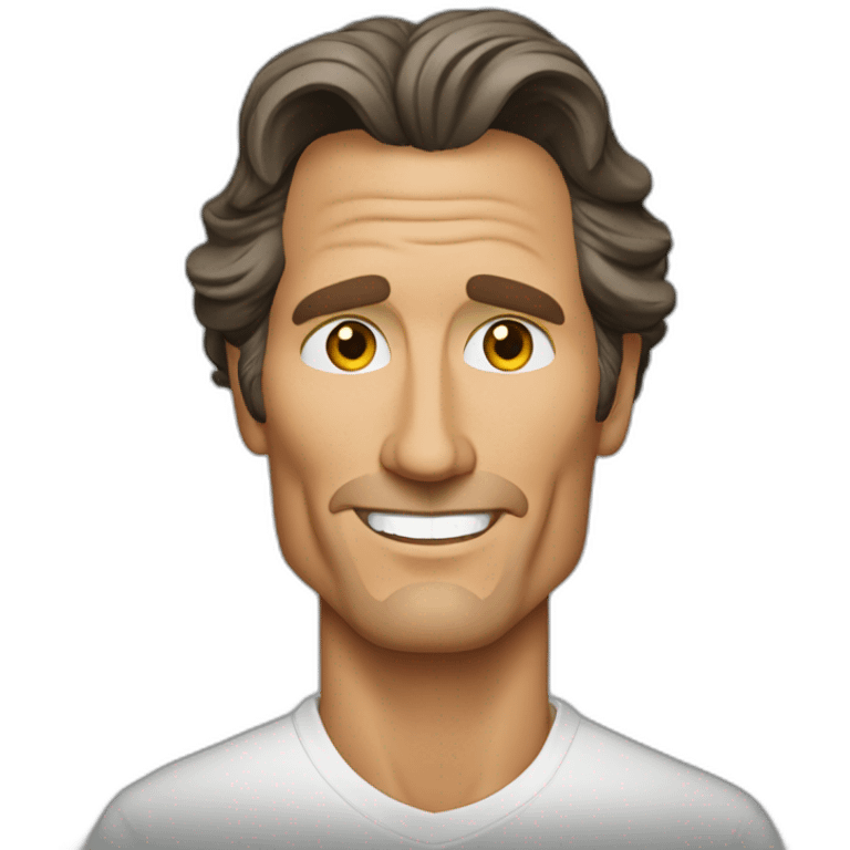 matthew mcconaughey cartoon wearing shirt emoji