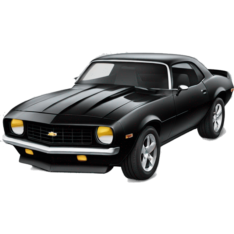 chevy camero in black emoji