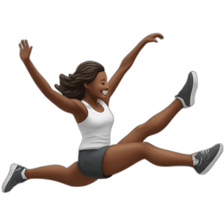 Jumping Woman white emoji