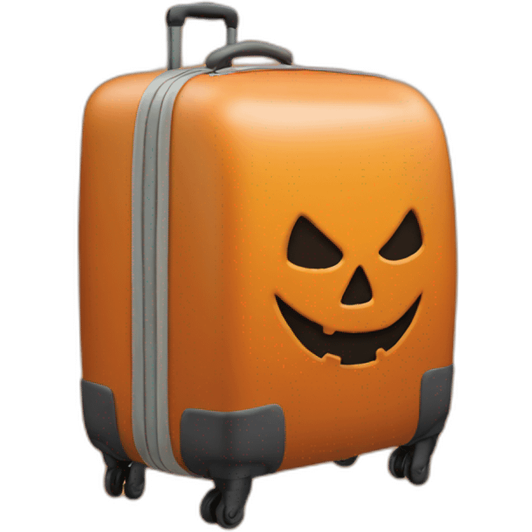 3d halloween themed luggage emoji