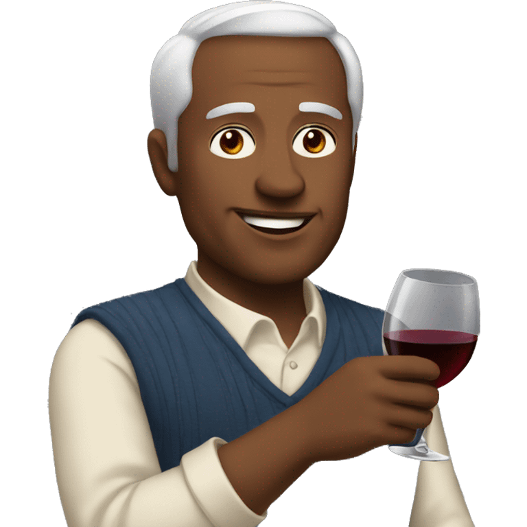 classic father drinking wine emoji