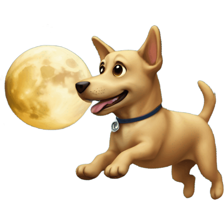 Dog flying to the moon emoji