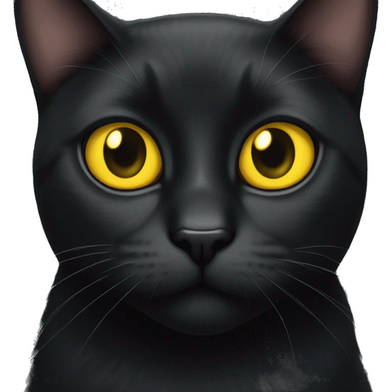 black cat with yellow eyes in war  emoji