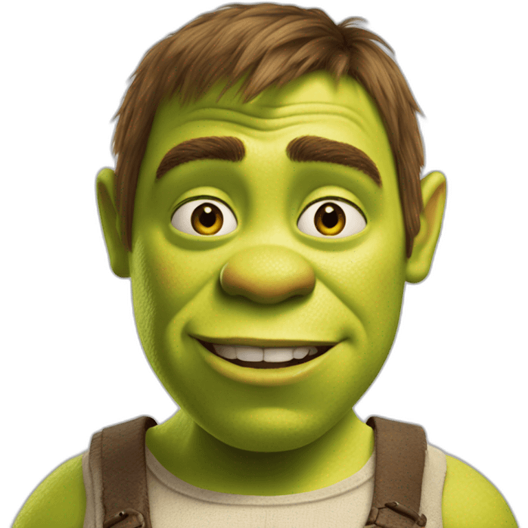 Shrek avec des cœur à la place des yeux  emoji