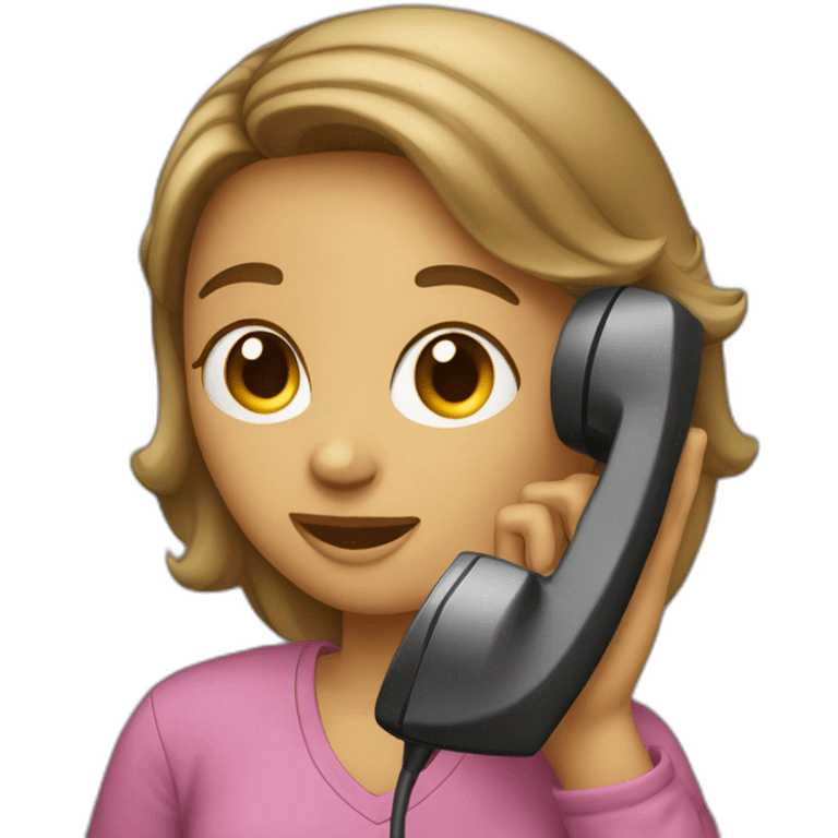 Fille sur téléphone emoji