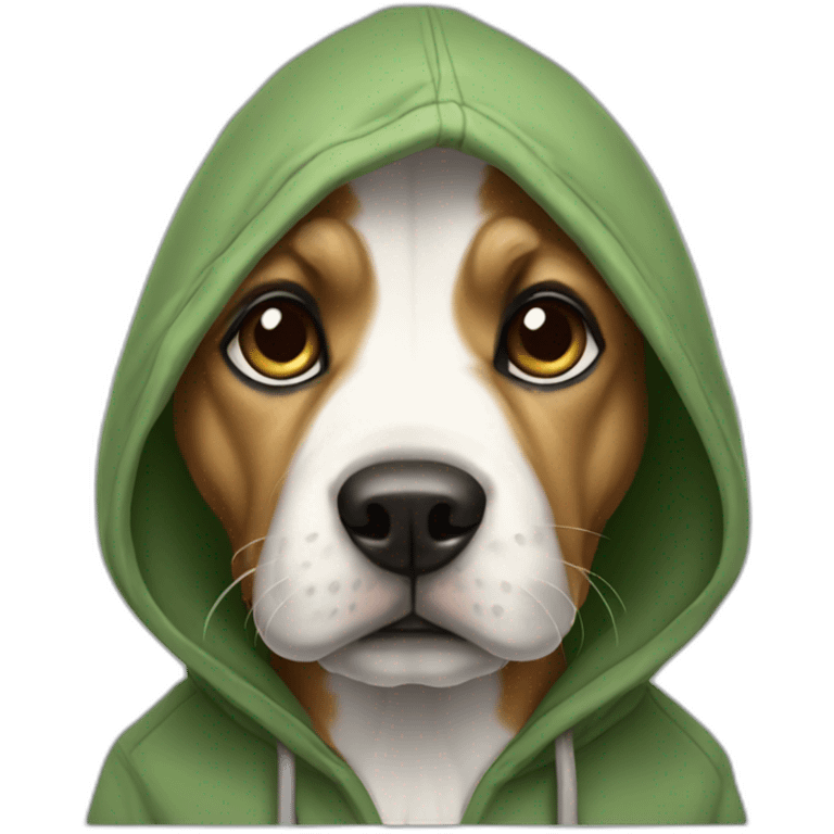 Dog with hoodie emoji