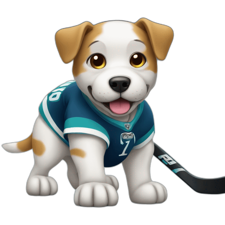 hockey dog emoji