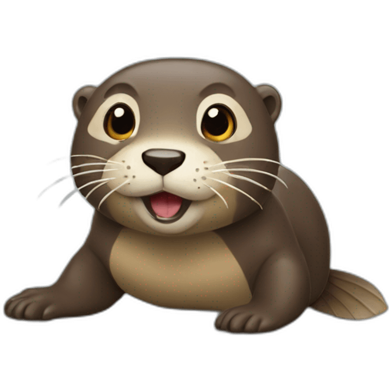 Sch avec une loutre emoji