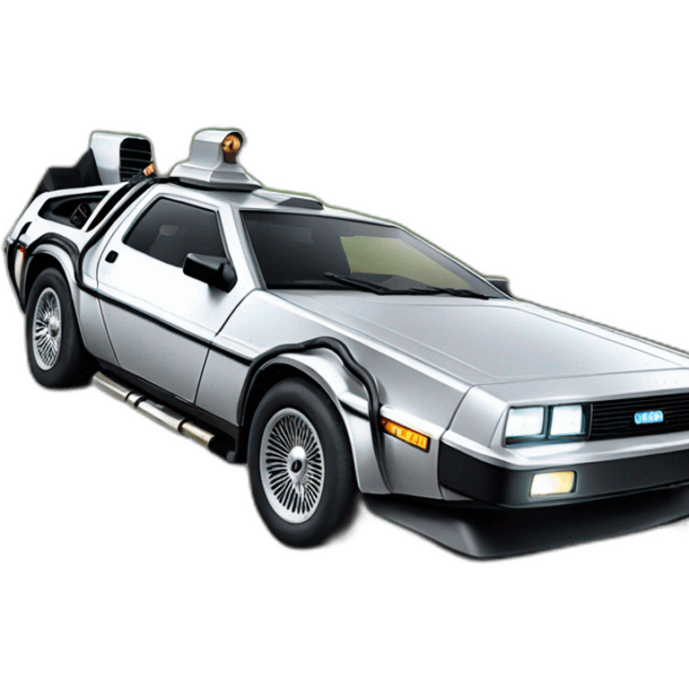 marty rides delorean emoji