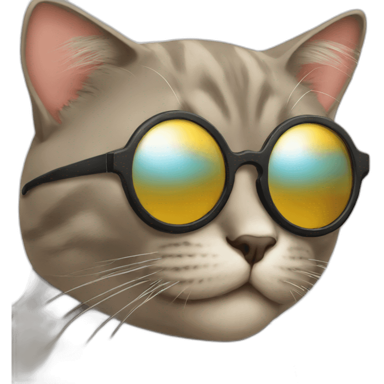 Cat wearing sun glasses emoji