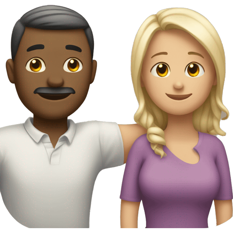 Husband and wife hugging emoji