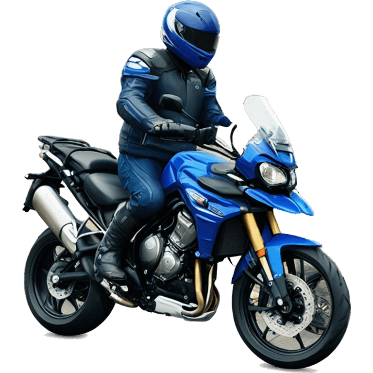 Blue triumph tiger 1200 motorbike emoji