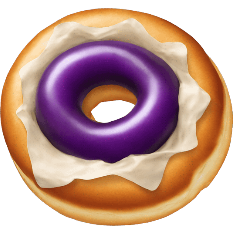 Eggplant inside donut emoji