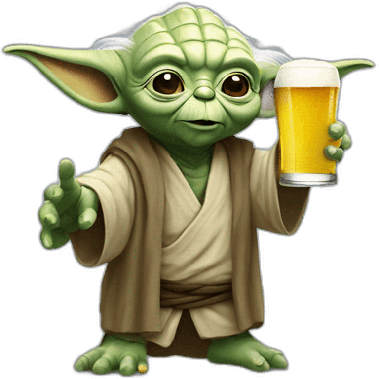 Yoda qui boit une biere emoji