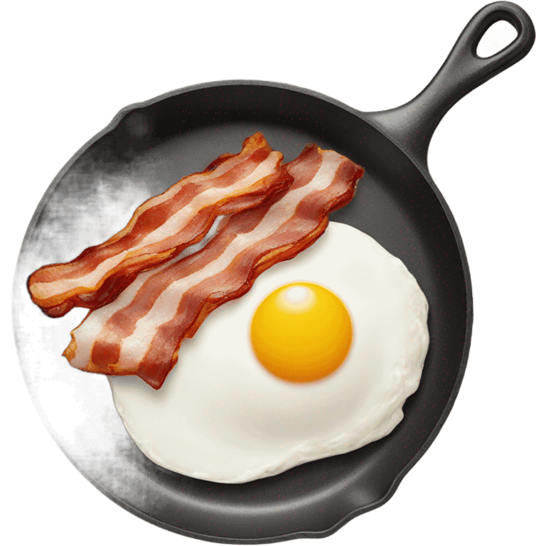 egg and bacon on pan emoji