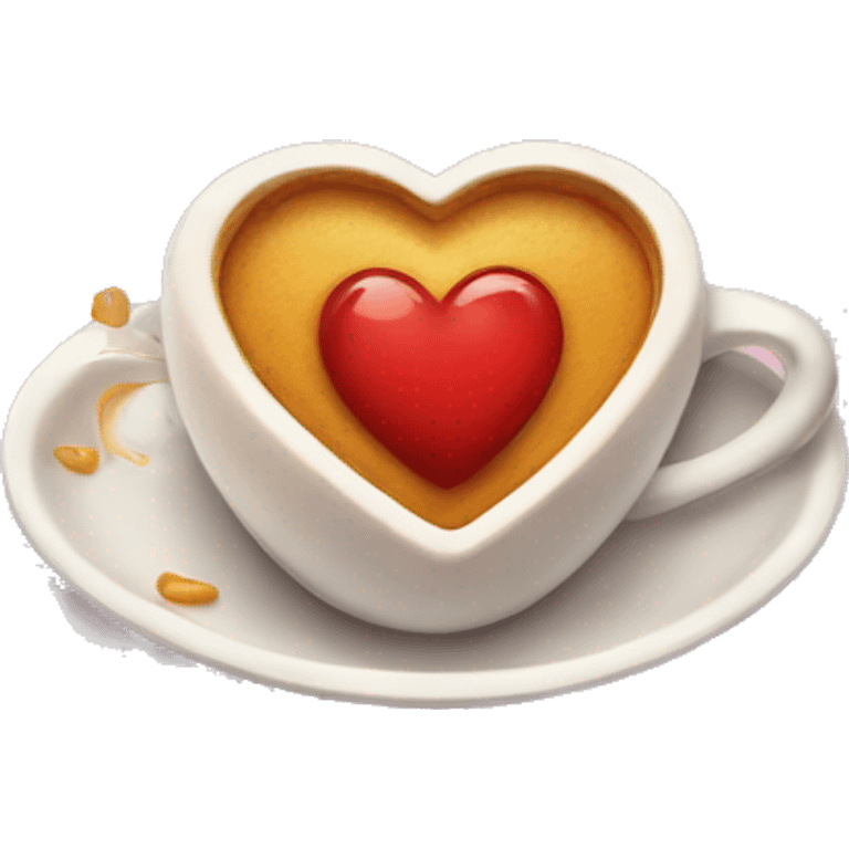 Corazón café  emoji