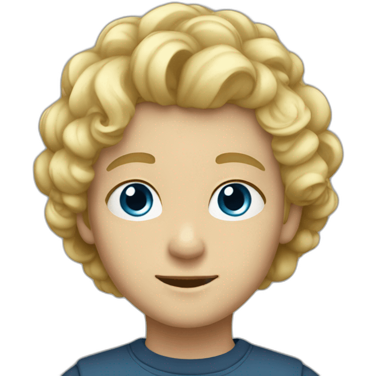 boy blond curls blue eyes emoji