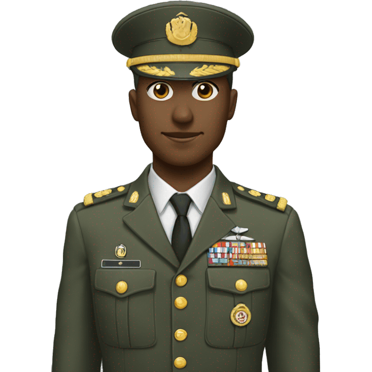 Haut gradé qui fait un salut militaire  emoji