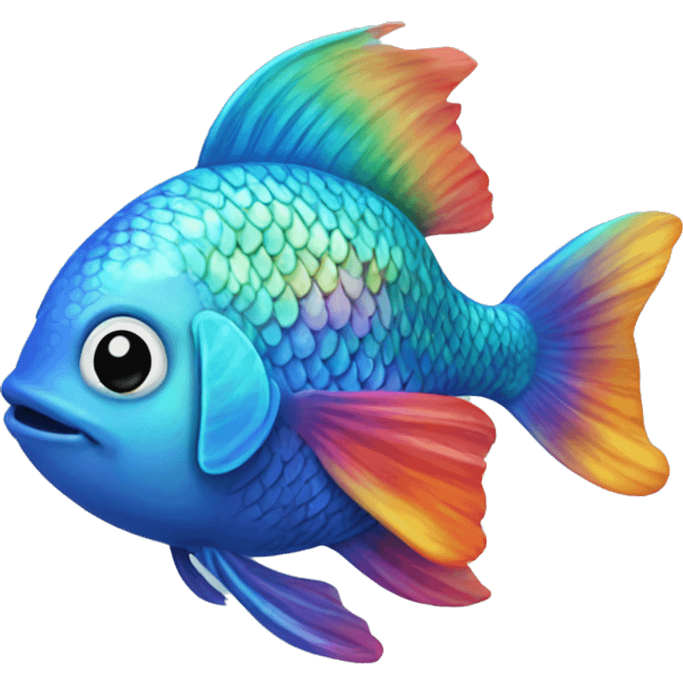 rainbow fish emoji