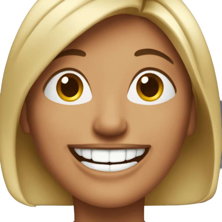 happy middle age woman emoji