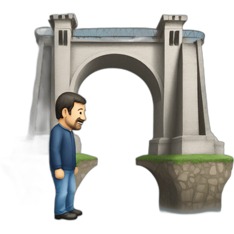 Matteo Salvini building a bridge emoji