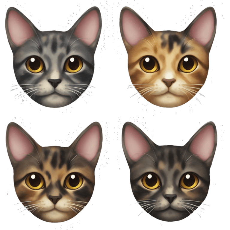 Tortie cats￼ emoji