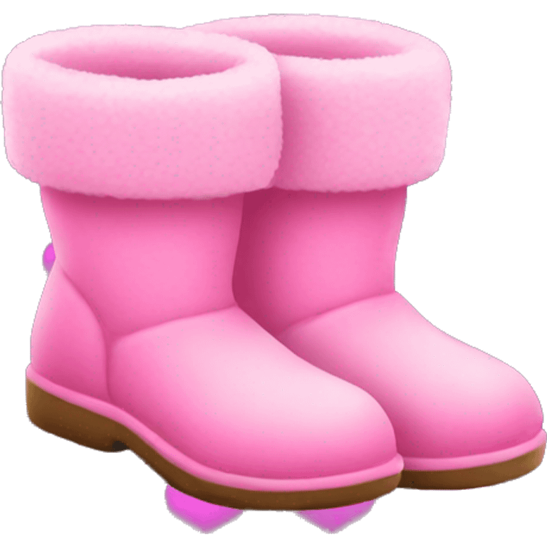 pink fuzzy boots emoji