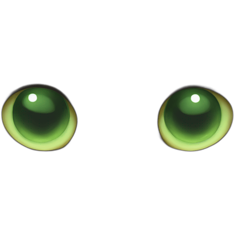 White cat with green eyes emoji